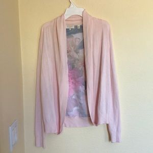 Pink Floral Cardigan